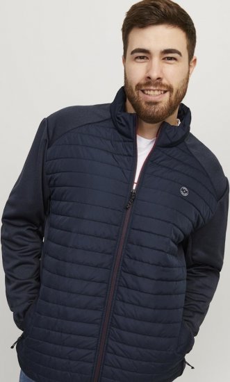 Jack & Jones MULTI SET-IN Sleeves Quilted Jacket With Collar Navy Blazer - Якета - мъжки якета големи размери