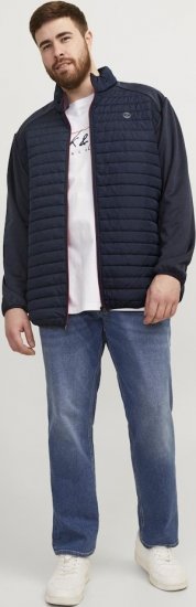Jack & Jones MULTI SET-IN Sleeves Quilted Jacket With Collar Navy Blazer - Якета - мъжки якета големи размери