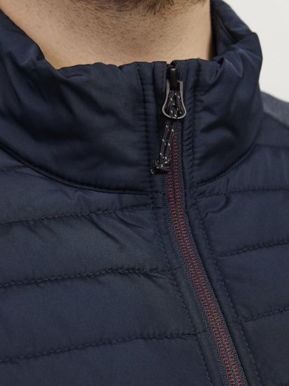 Jack & Jones MULTI SET-IN Sleeves Quilted Jacket With Collar Navy Blazer - Якета - мъжки якета големи размери