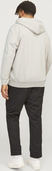 Jack & Jones ESTERBRO Zip Hoodie Light Grey - Суичъри & cуичъри с качулка - мъжки суичъри големи размери