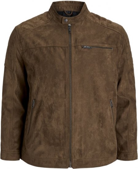 Jack & Jones ROCKY Jacket Brown - Якета - мъжки якета големи размери
