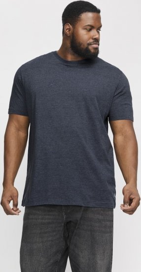 Jack & Jones ORGANIC T-Shirt Navy Blazer/Melange - Тениски - мъжки тениски големи размери