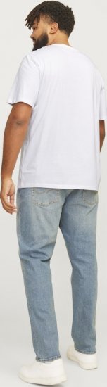 Jack & Jones JJELOGO O-Neck T-Shirt White - Тениски - мъжки тениски големи размери