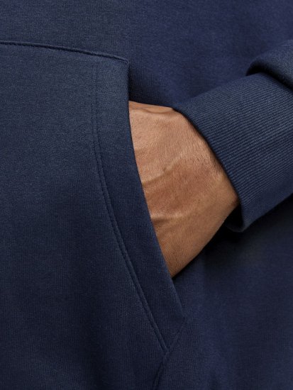 Jack & Jones CORP OLD LOGO REG FIT Hoodie Navy Blazer - Суичъри & cуичъри с качулка - мъжки суичъри големи размери