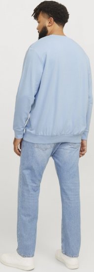 Jack & Jones HUDSON Sweatshirt Chambray Blue - Суичъри & cуичъри с качулка - мъжки суичъри големи размери
