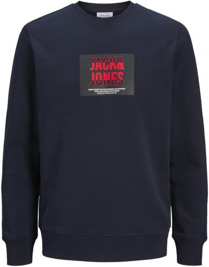 Jack & Jones HUDSON Sweatshirt Navy - Суичъри & cуичъри с качулка - мъжки суичъри големи размери