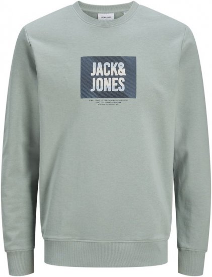 Jack & Jones HUDSON Sweatshirt Iceberg Green - Суичъри & cуичъри с качулка - мъжки суичъри големи размери