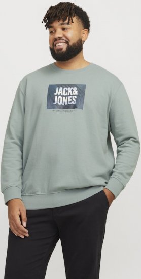 Jack & Jones HUDSON Sweatshirt Iceberg Green - Суичъри & cуичъри с качулка - мъжки суичъри големи размери