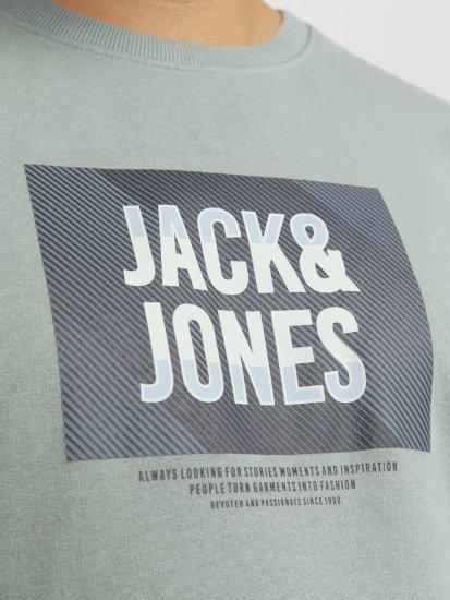 Jack & Jones HUDSON Sweatshirt Iceberg Green - Суичъри & cуичъри с качулка - мъжки суичъри големи размери