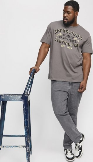 Jack & Jones GLENN ORIGINAL SQ 703 Grey Denim - Дънки и панталони - мъжки Дънки и панталони големи размери