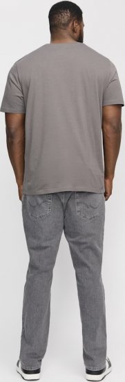 Jack & Jones GLENN ORIGINAL SQ 703 Grey Denim - Дънки и панталони - мъжки Дънки и панталони големи размери