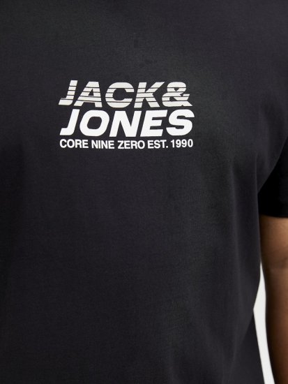 Jack & Jones Tarmac Branding Crew Neck T-Shirt Black - Тениски - мъжки тениски големи размери