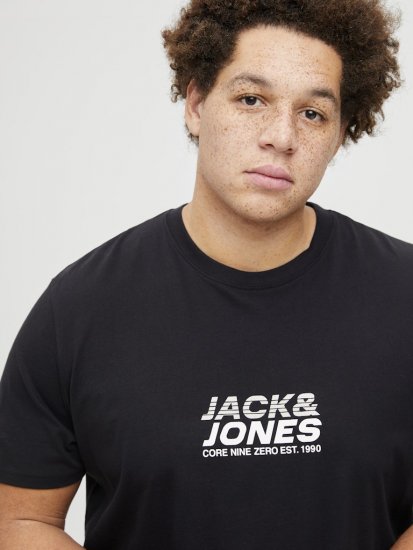 Jack & Jones Tarmac Branding Crew Neck T-Shirt Black - Тениски - мъжки тениски големи размери