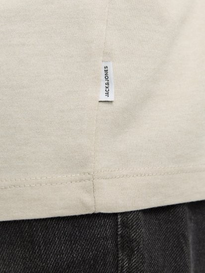 Jack & Jones ORGANIC T-Shirt Grey/Melange - Тениски - мъжки тениски големи размери