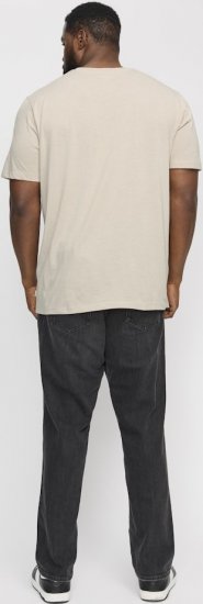 Jack & Jones ORGANIC T-Shirt Grey/Melange - Тениски - мъжки тениски големи размери