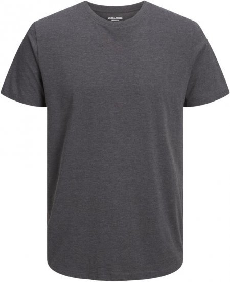Jack & Jones ORGANIC T-Shirt Dark Grey Melange - Тениски - мъжки тениски големи размери