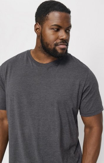 Jack & Jones ORGANIC T-Shirt Dark Grey Melange - Тениски - мъжки тениски големи размери