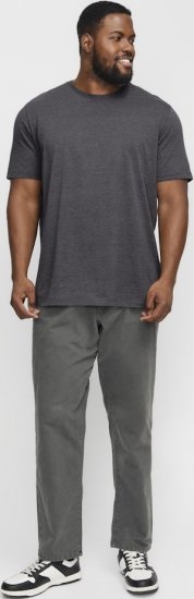 Jack & Jones ORGANIC T-Shirt Dark Grey Melange - Тениски - мъжки тениски големи размери