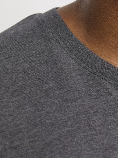 Jack & Jones ORGANIC T-Shirt Dark Grey Melange - Тениски - мъжки тениски големи размери