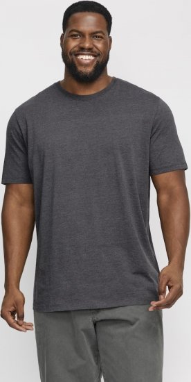 Jack & Jones ORGANIC T-Shirt Dark Grey Melange - Тениски - мъжки тениски големи размери