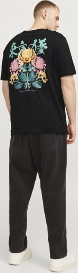 Jack & Jones Dreams Front & Back Print Crew Neck T-Shirt Black - Тениски - мъжки тениски големи размери