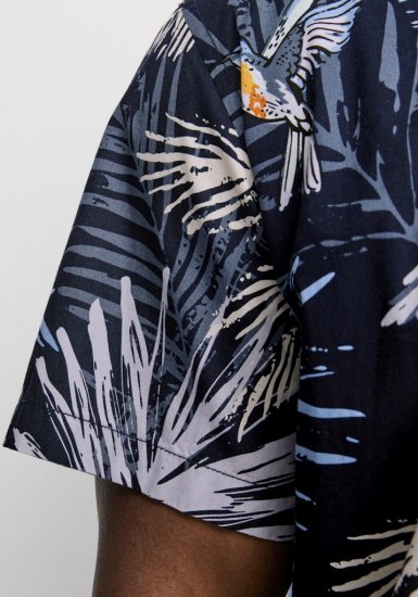 Jack & Jones Hawaii AOP Shirt Blue - Ризи - мъжки ризи големи размери