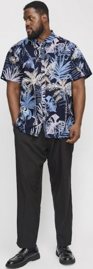 Jack & Jones Hawaii AOP Shirt Blue - Ризи - мъжки ризи големи размери