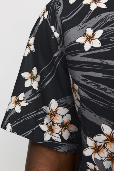 Jack & Jones Hawaii AOP Shirt Black - Ризи - мъжки ризи големи размери