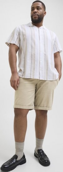 Jack & Jones Dave Chino Shorts Beige - Шорти - мъжки къси панталони големи размери