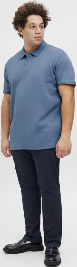 Jack & Jones AUSTIN CLASSIC Polo Blue - Поло тениски - мъжки тениски с яка големи размери