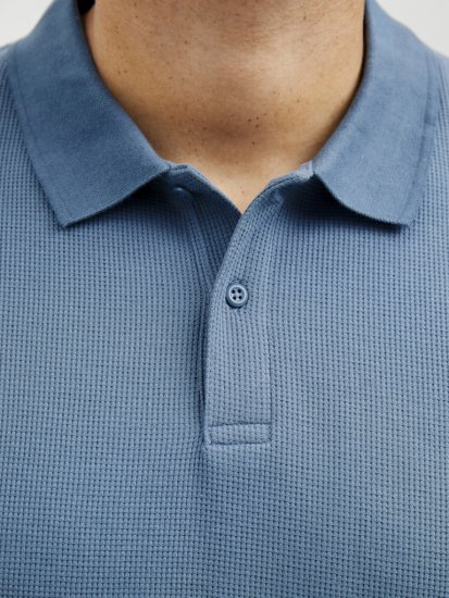 Jack & Jones AUSTIN CLASSIC Polo Blue - Поло тениски - мъжки тениски с яка големи размери