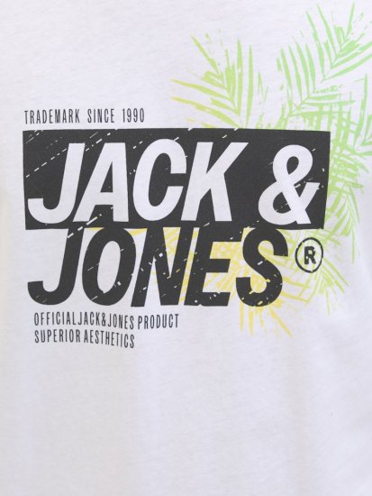  Jack & Jones Jaxon Crew Neck T-Shirt White - Тениски - мъжки тениски големи размери