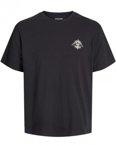  Jack & Jones Jackie Crew Neck T-Shirt Black - Тениски - мъжки тениски големи размери