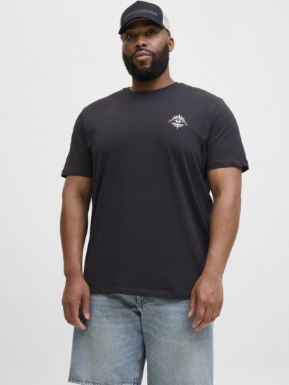  Jack & Jones Jackie Crew Neck T-Shirt Black - Тениски - мъжки тениски големи размери