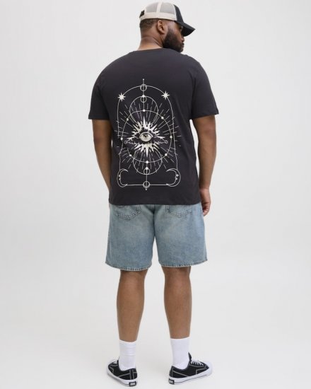  Jack & Jones Jackie Crew Neck T-Shirt Black - Тениски - мъжки тениски големи размери