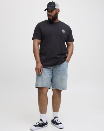  Jack & Jones Jackie Crew Neck T-Shirt Black - Тениски - мъжки тениски големи размери