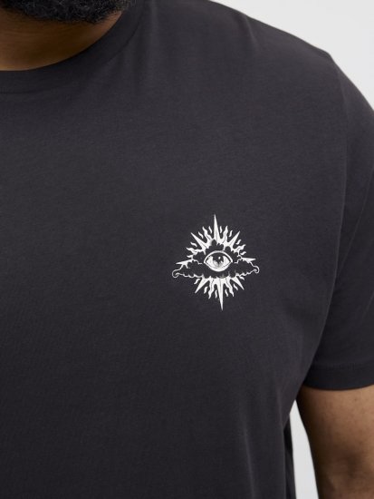  Jack & Jones Jackie Crew Neck T-Shirt Black - Тениски - мъжки тениски големи размери