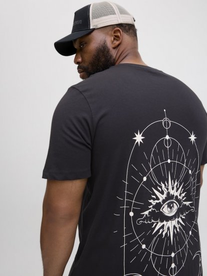  Jack & Jones Jackie Crew Neck T-Shirt Black - Тениски - мъжки тениски големи размери