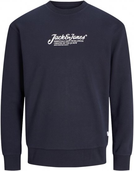 Jack & Jones Beau Crew Neck Sweatshirt Blue - Суичъри & cуичъри с качулка - мъжки суичъри големи размери