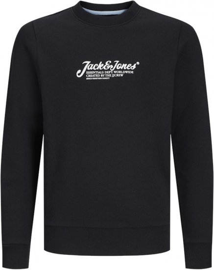 Jack & Jones Beau Crew Neck Sweatshirt Black - Суичъри & cуичъри с качулка - мъжки суичъри големи размери