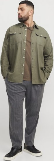 Jack & Jones Raymond Spring Long Sleeve Overshirt Green - Ризи - мъжки ризи големи размери