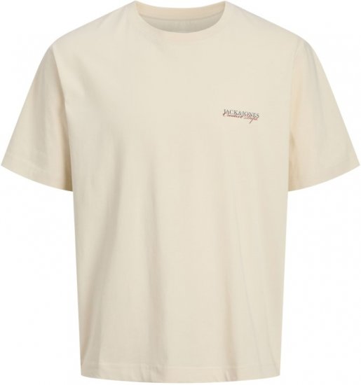 Jack & Jones Boston Photo Crew Neck T-Shirt Antique White - Тениски - мъжки тениски големи размери
