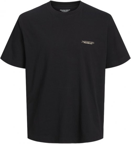 Jack & Jones Boston Photo Crew Neck T-Shirt Black - Тениски - мъжки тениски големи размери