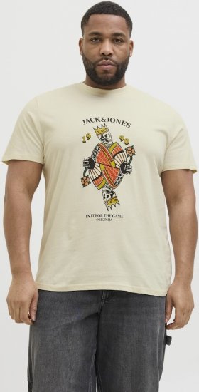 Jack & Jones Anatomy Skull Crew Neck T-Shirt Antique White - Тениски - мъжки тениски големи размери
