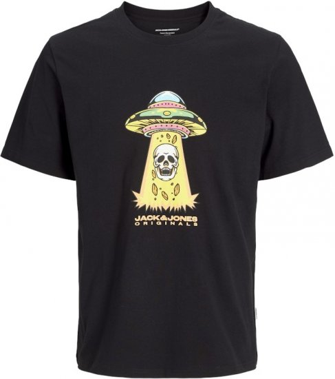 Jack & Jones Anatomy Skull Crew Neck T-Shirt Black - Тениски - мъжки тениски големи размери