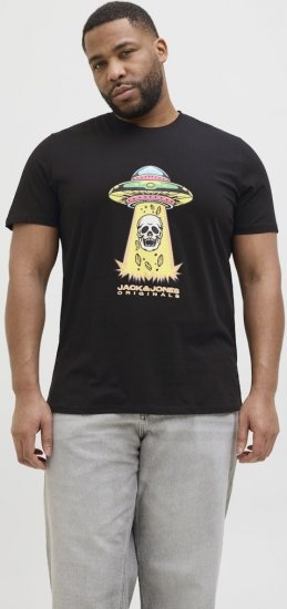 Jack & Jones Anatomy Skull Crew Neck T-Shirt Black - Тениски - мъжки тениски големи размери