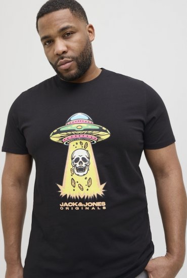 Jack & Jones Anatomy Skull Crew Neck T-Shirt Black - Тениски - мъжки тениски големи размери