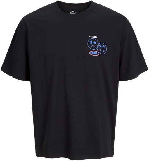 Jack & Jones Compact Crew Neck T-Shirt Black - Тениски - мъжки тениски големи размери