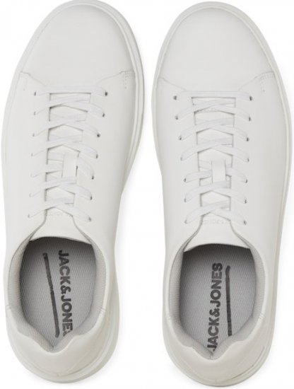 Jack & Jones Stockholm Leather Sneakers Bright White/Leather - Мъжки oбувки 40-52 - 