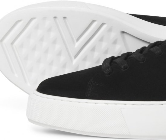 Jack & Jones Stockholm Leather Sneakers Black/Suede - Мъжки oбувки 40-52 - 